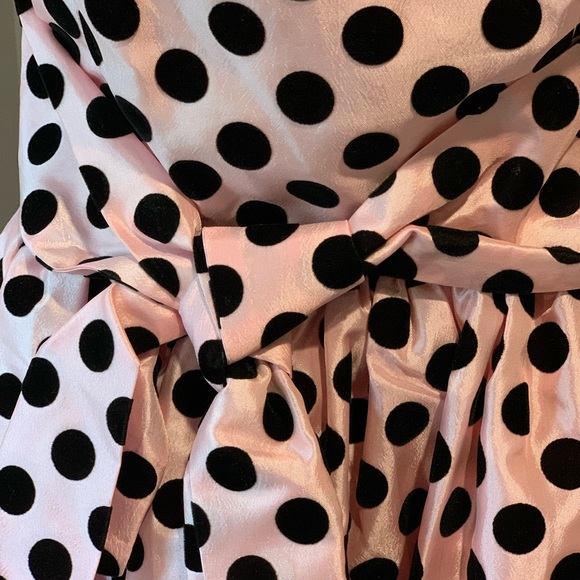 Pink Polka Dot Bow Party Dress -from ModCloth - Picture 3 of 8